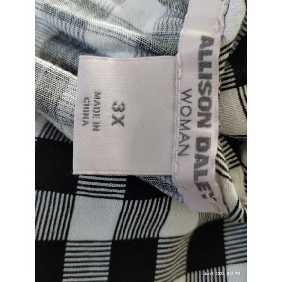 Allison Daley Womens Gingham Floral Front Tie Cottagecore Boho Peasant Top sz 3X - Picture 16 of 16